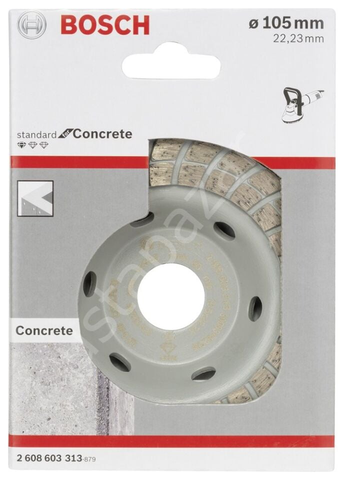 Bosch - Standard Seri Beton İçin Elmas Çanak Disk Turbo 105 mm 2608603313