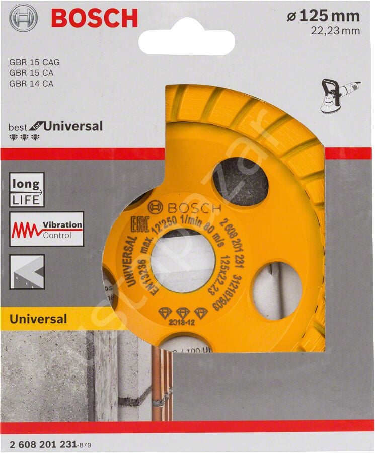 Bosch - Best Serisi Universal Turbo Elmas Çanak Disk 125 mm 2608201231
