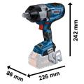 Bosch Professional GDS 18V-1600 HC Çift Akülü 8 Ah Somun Sıkma Makinesi 06019M1002