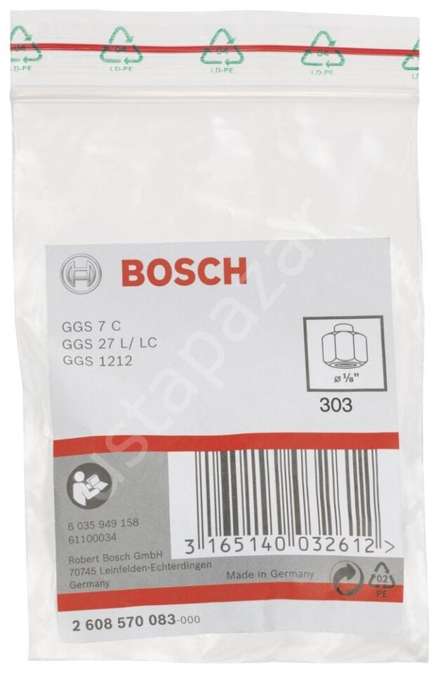 Bosch - GGS 7C-27 L/C Sıkma Somunlu Penset 1/8'' 2608570083