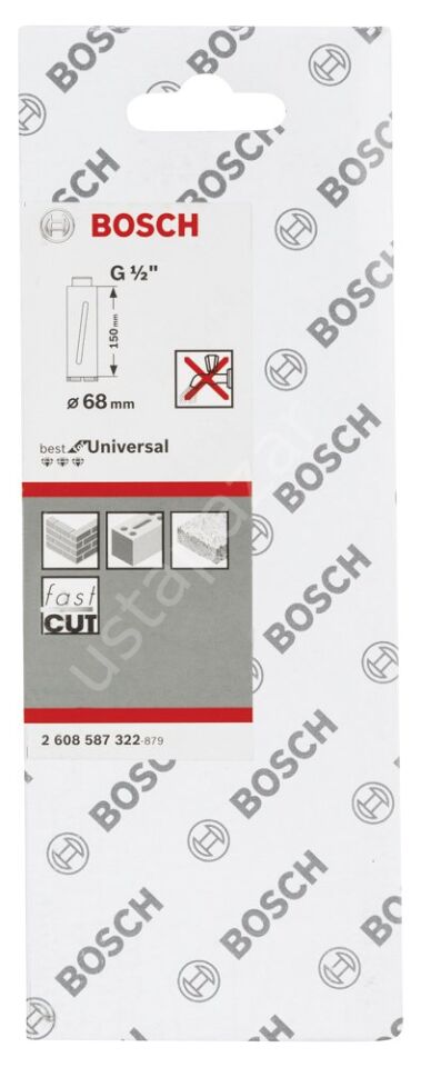 Bosch - Best Serisi G 1/2'' Girişli Kuru Karot Ucu 68*150 mm 2608587322