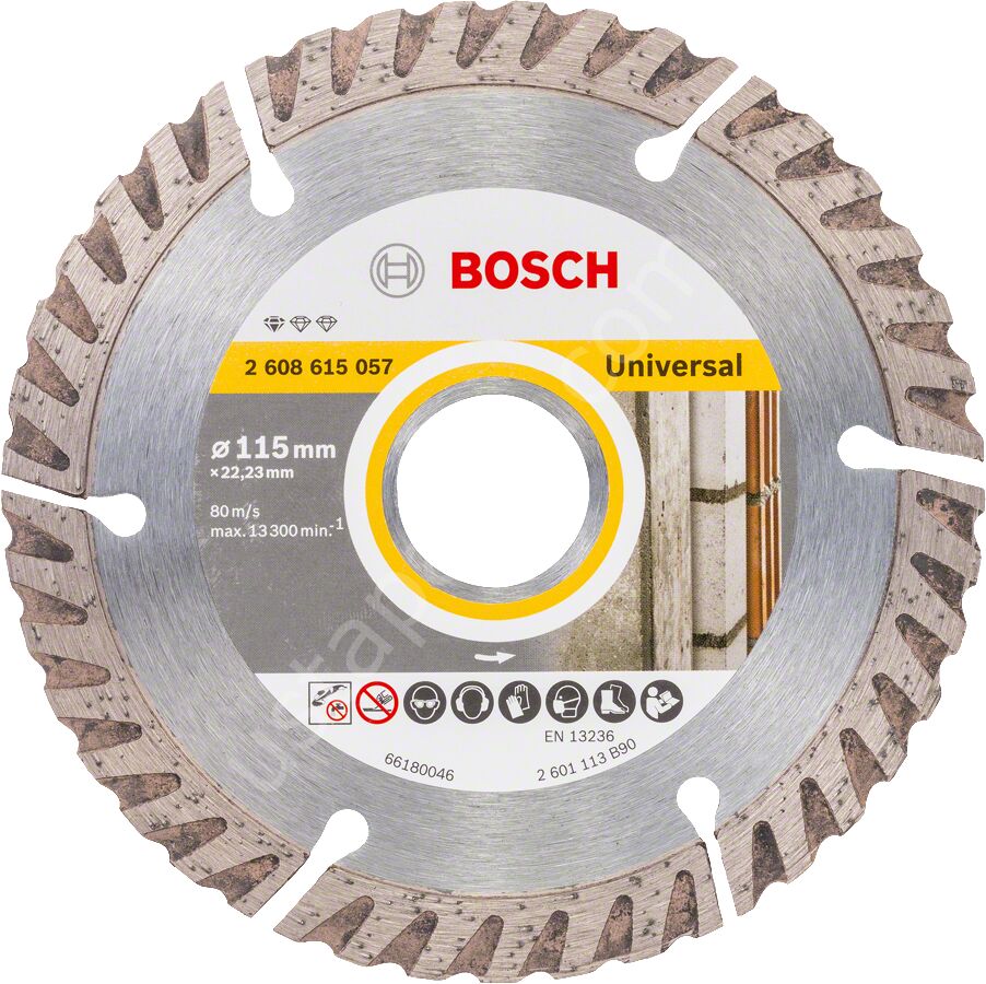 Bosch - Standard Seri Genel Yapı Malzemeleri İçin Elmas Kesme Diski 115 mm 10'lu Paket 2608615058
