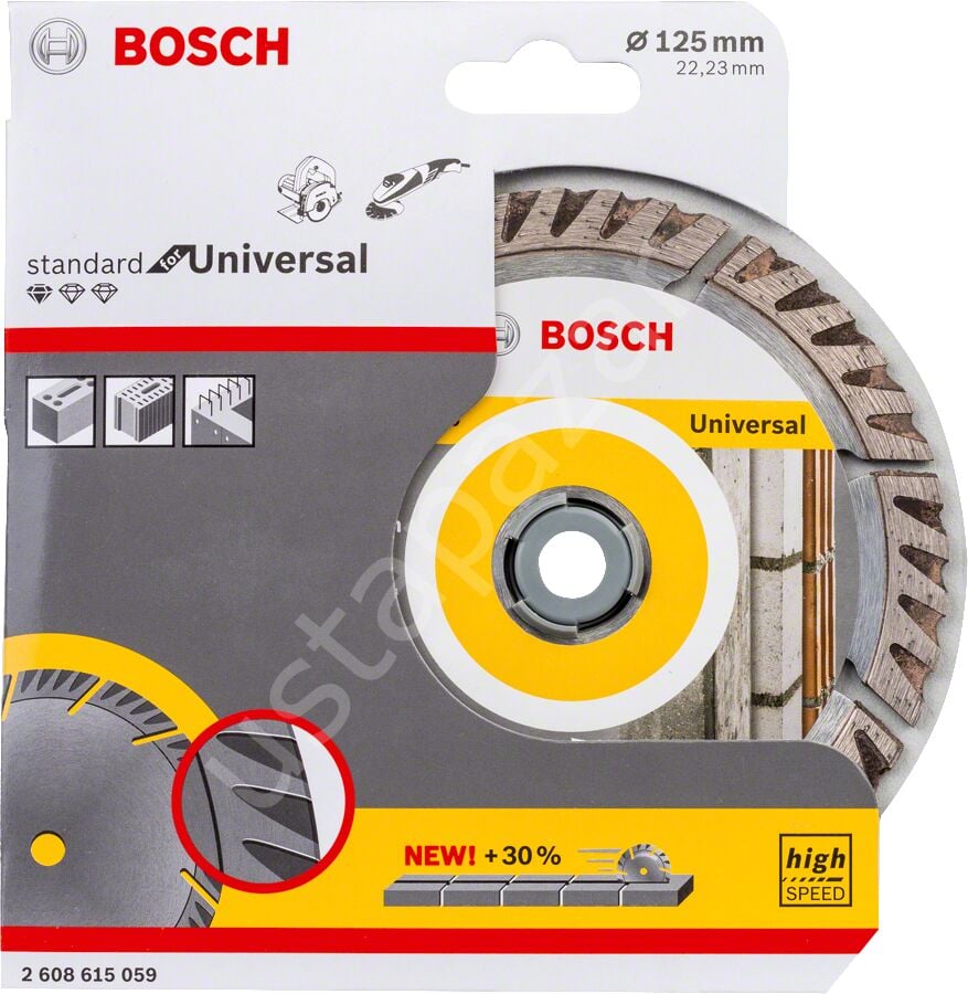 Bosch - Standard Seri Genel Yapı Malzemeleri İçin Elmas Kesme Diski 125 mm 2608615059