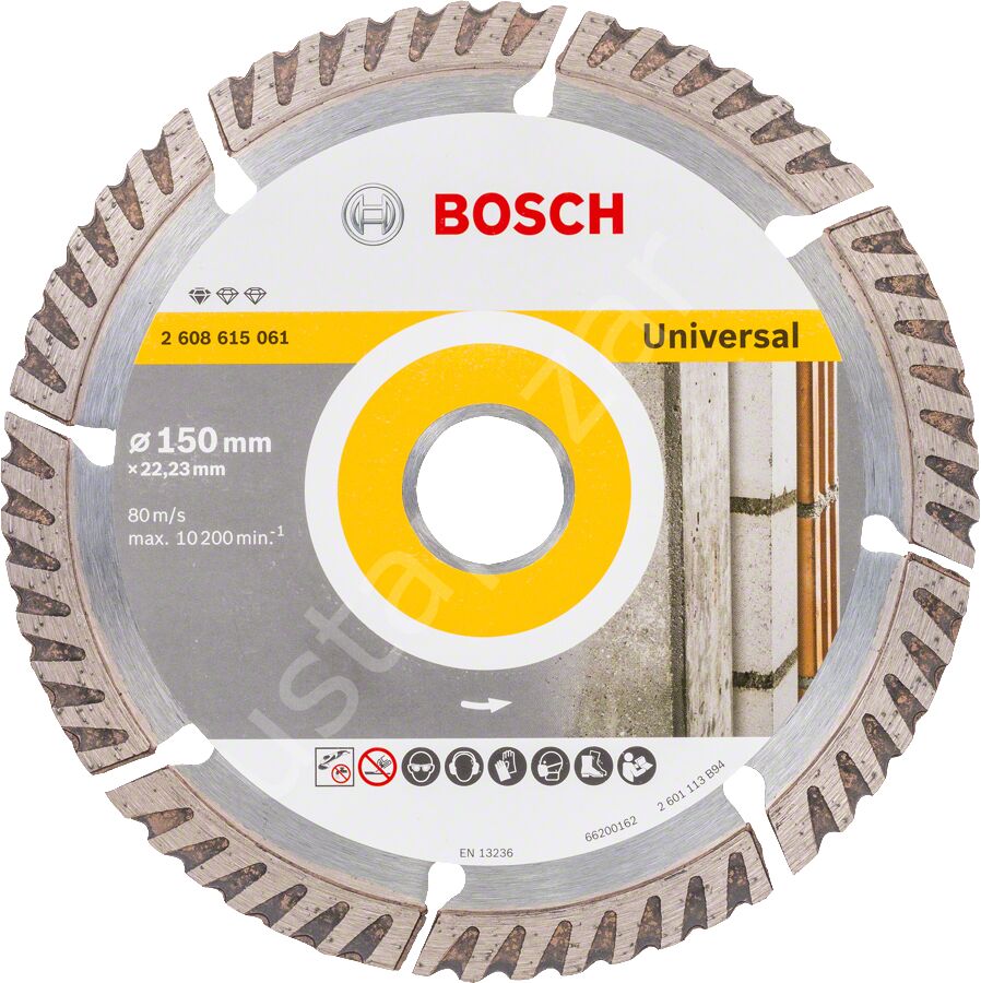 Bosch - Standard Seri Genel Yapı Malzemeleri İçin Elmas Kesme Diski 150 mm 2608615061