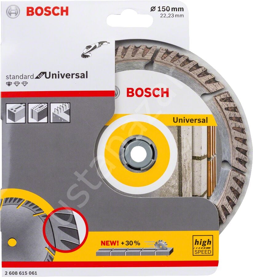 Bosch - Standard Seri Genel Yapı Malzemeleri İçin Elmas Kesme Diski 150 mm 2608615061
