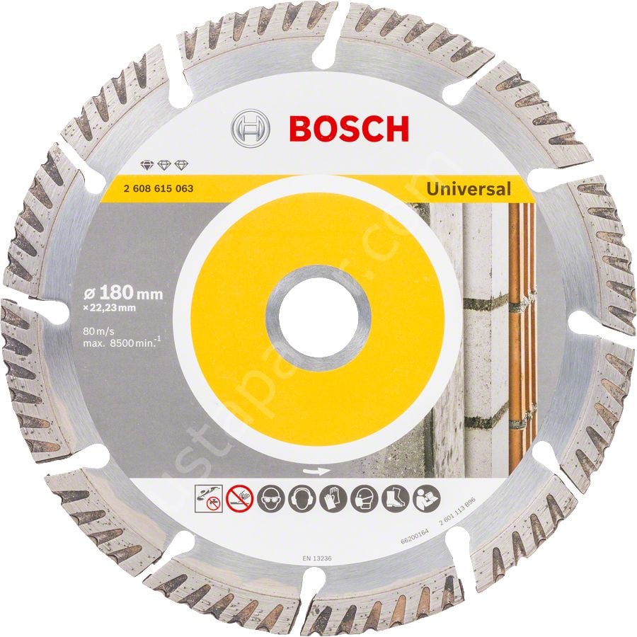 Bosch - Standard Seri Genel Yapı Malzemeleri İçin Elmas Kesme Diski 180 mm 2608615063