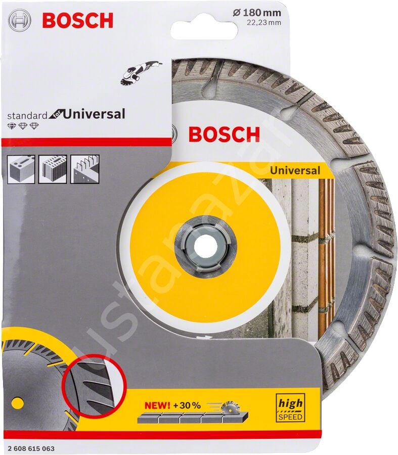 Bosch - Standard Seri Genel Yapı Malzemeleri İçin Elmas Kesme Diski 180 mm 2608615063