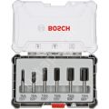 Bosch - Profesyonel 6 Parça Düz Freze Ucu Seti 8 mm Şaftlı 2607017466