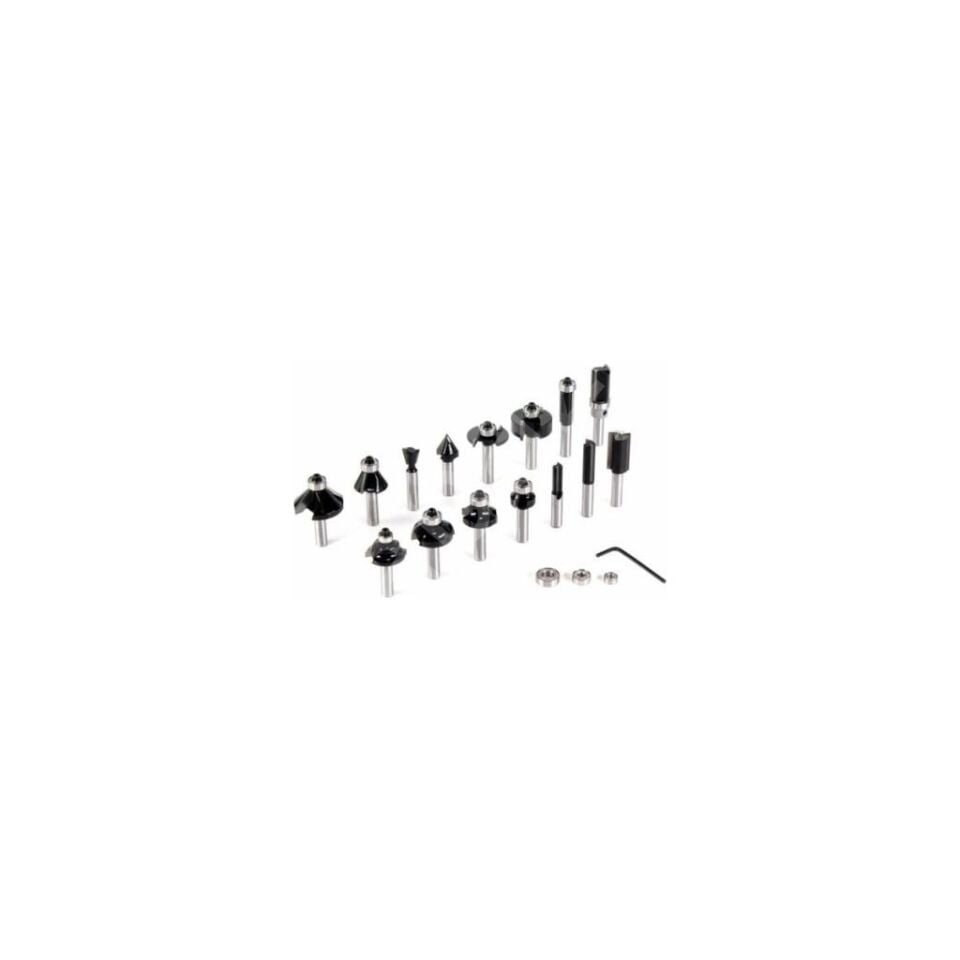 Bosch - Profesyonel 15 Parça Karışık Freze Ucu Seti 8 mm Şaftlı 2607017472