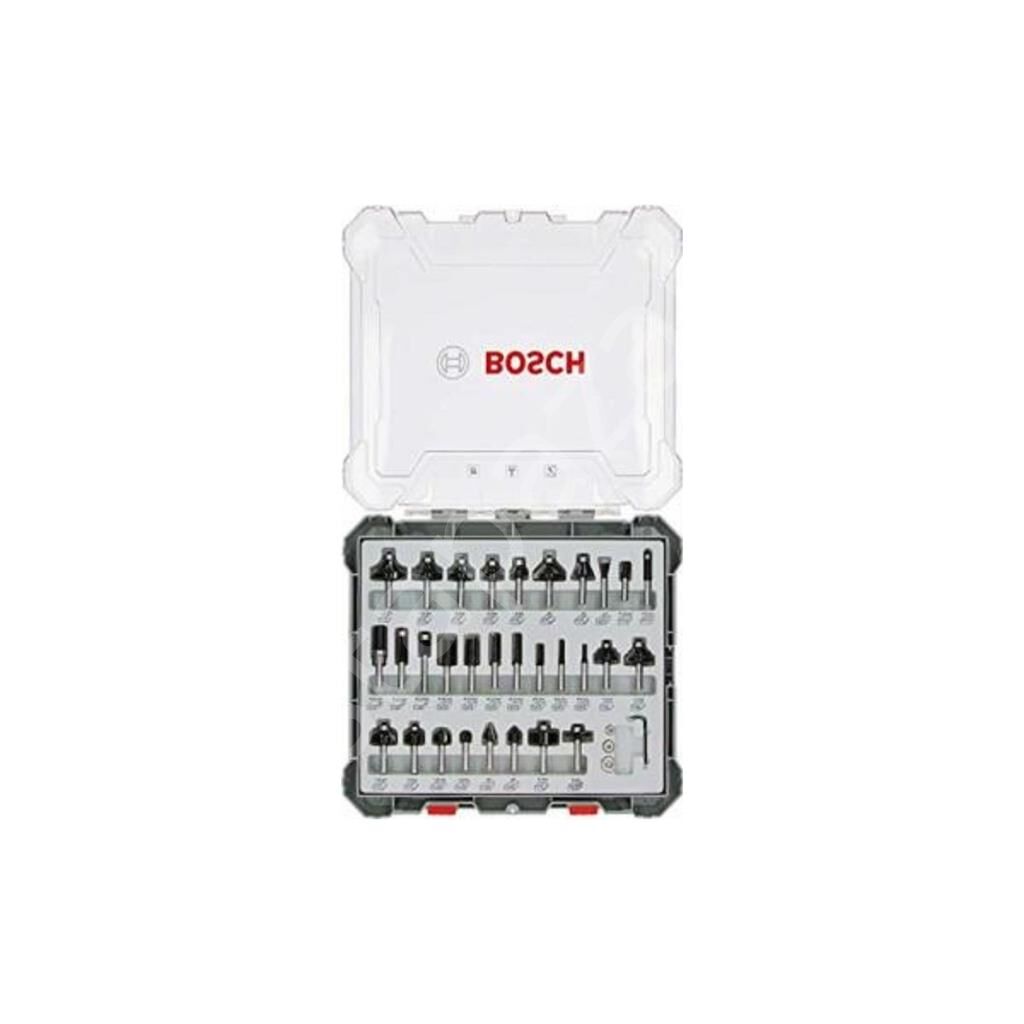 Bosch - Profesyonel 30 Parça Karışık Freze Ucu Seti 8 mm Şaftlı 2607017475