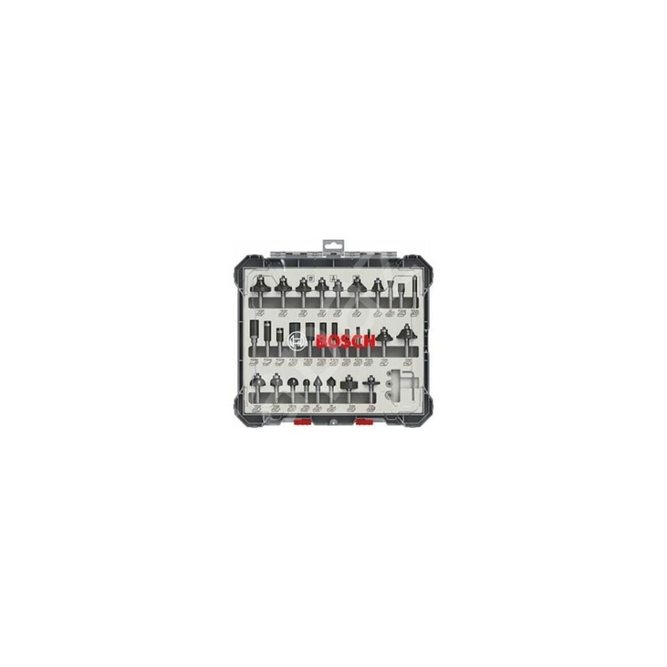 Bosch - Profesyonel 30 Parça Karışık Freze Ucu Seti 8 mm Şaftlı 2607017475