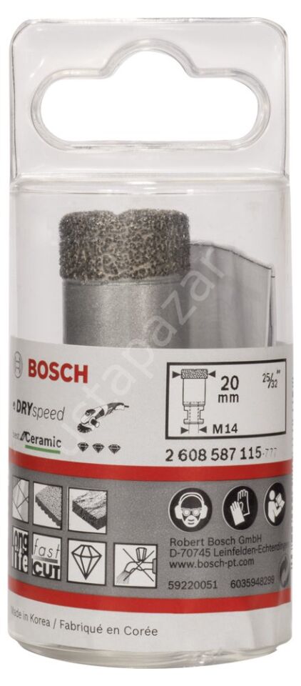 Bosch - Best Serisi, Taşlama İçin Seramik Kuru Elmas Delici 20*35 mm 2608587115