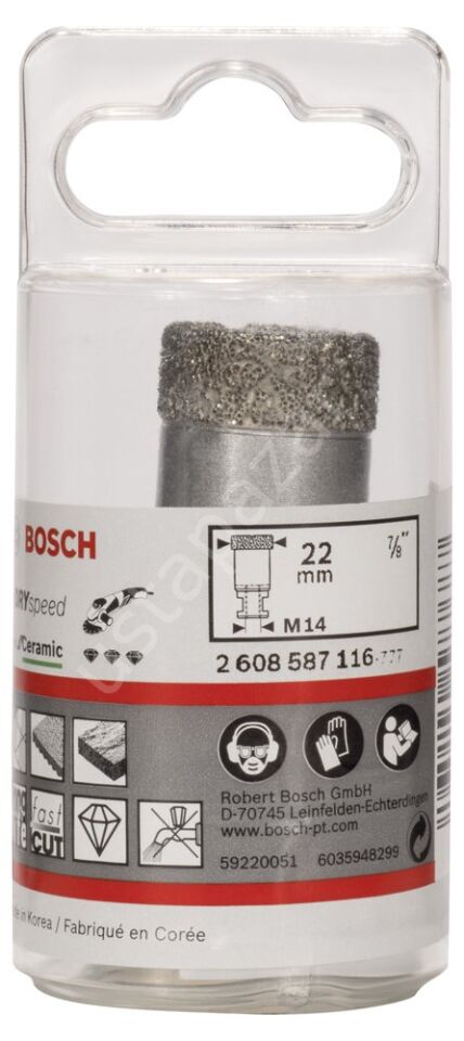 Bosch - Best Serisi, Taşlama İçin Seramik Kuru Elmas Delici 22*35 mm 2608587116