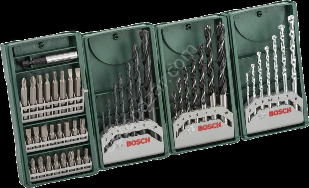 Bosch - X-Line Mini Ahşap, Beton, Metal, Vidalama Uçlu 3+1 Set 2607017071