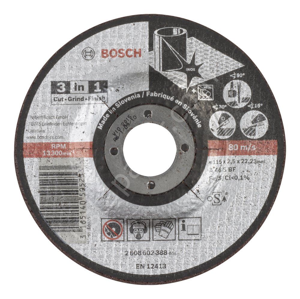 Bosch - 115*2,5 mm Kesme, Taşlama, Son Perdah 3in1 Disk 2608602388