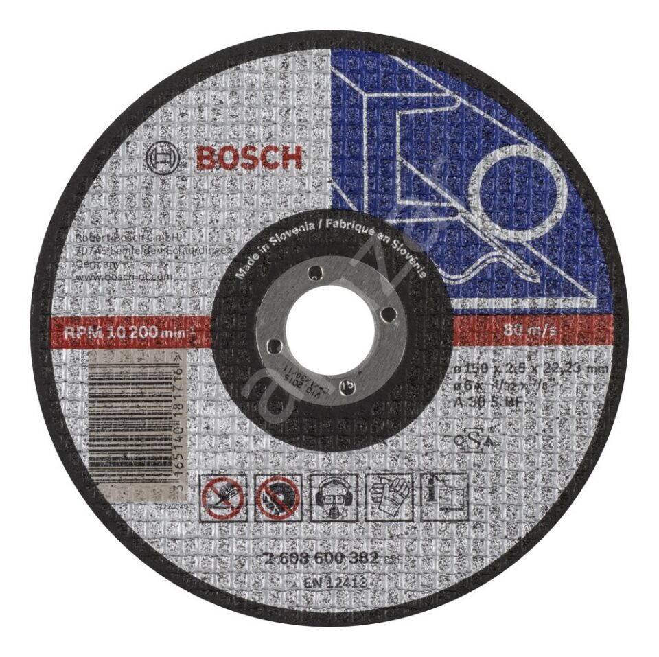 Bosch - 150*2,5 mm Expert Serisi Düz Metal Kesme Diski (Taş) 2608600382