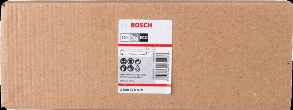 Bosch - Ekonomik Seri Yassı Keski SDS-Plus 250*20 mm 10'lu 2608578519