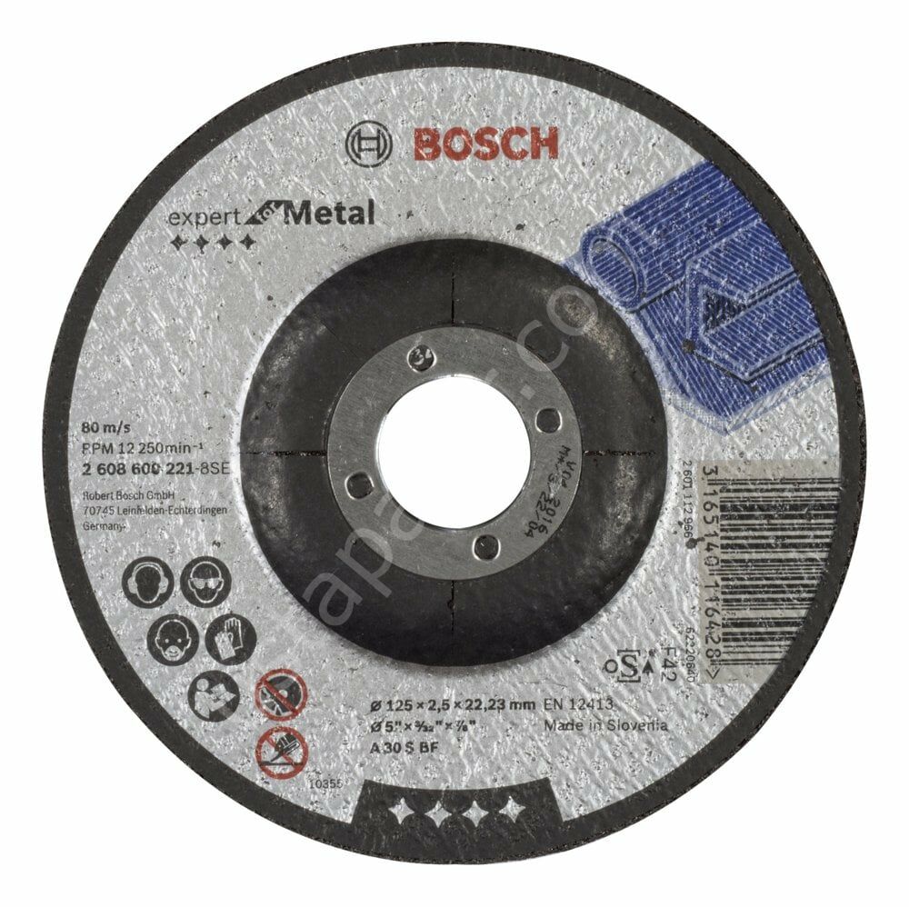 Bosch - 125*2,5 mm Expert Serisi Bombeli Metal Kesme Diski (Taş) 2608600221