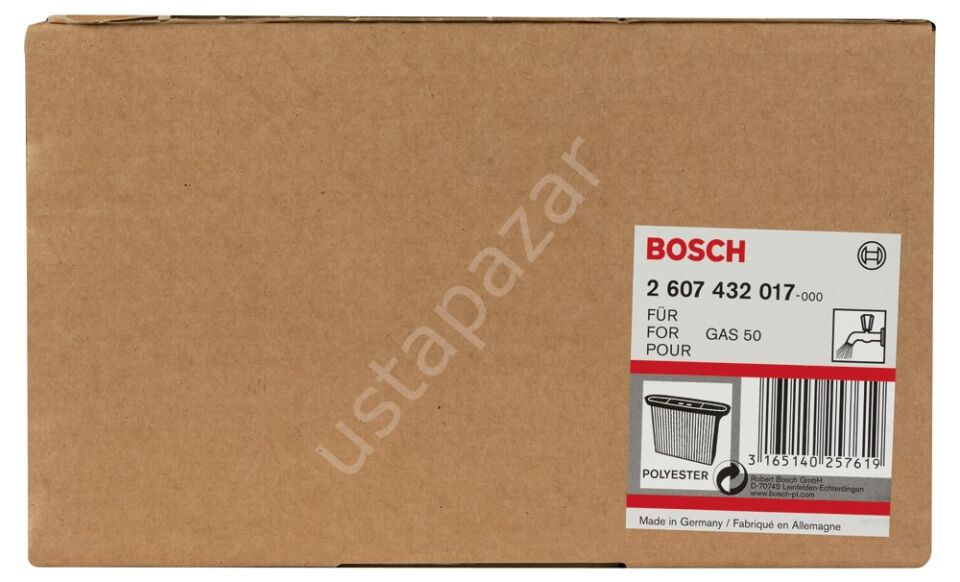 Bosch - Polyester Kanallı Filtre GAS 50/50 M 2607432017