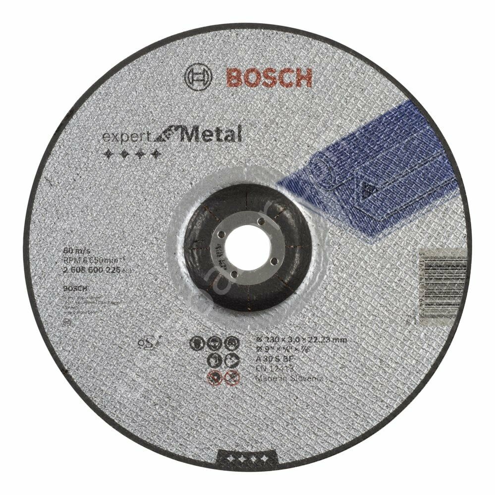 Bosch - 230*3,0 mm Expert Serisi Bombeli Metal Kesme Diski (Taş) 2608600226