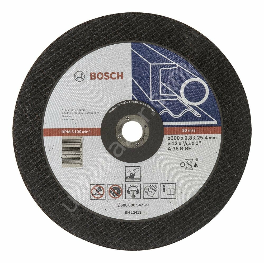 Bosch - 300*25,40*2,8 mm Expert Serisi Düz Metal Kesme Diski (Taş) 2608600542