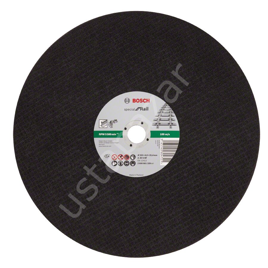 Bosch - 355*4,0 mm Ray Kesme İçin Özel Kesme Diski 2608601339