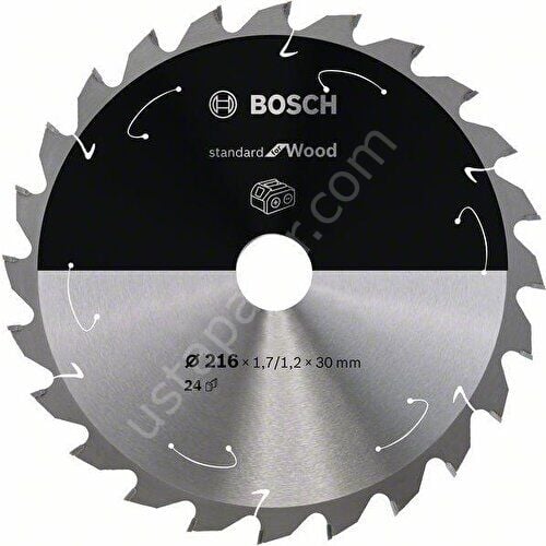 Bosch Ahşap Akülü Daire Test. Bıç. 216X30 mm 24 D 2608837721