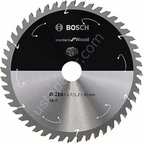 Bosch Ahşap Akülü Daire Test. Bıç. 216X30 mm 48 D 2608837723