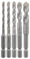 Bosch - Altıgen Şaftlı, HEX-9 Serisi HEX-9 Serisi Seramik için Matkap Ucu 5'li Set 4-5-6-8-10 mm 2608589528