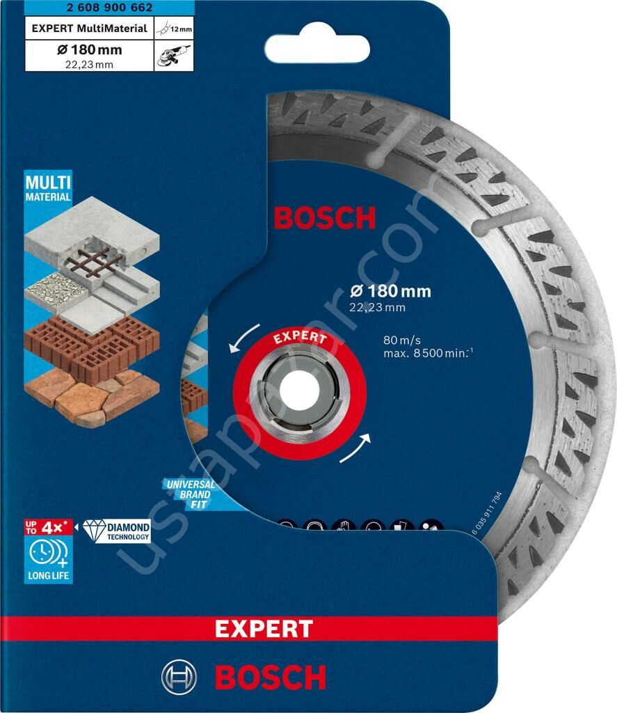 Bosch EXPERT- Best Serisi Genel Yapı Malzemeleri ve Metal İçin Elmas Kesme Diski 180 mm 2608900662