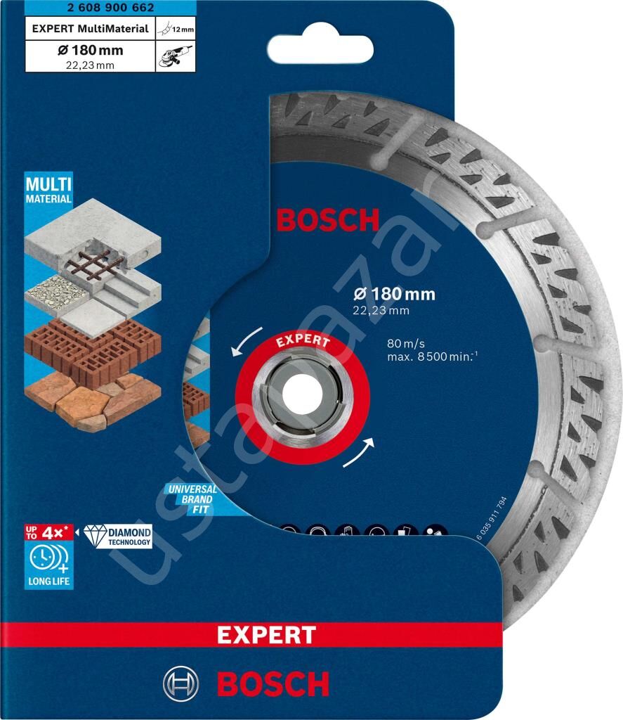 Bosch EXPERT- Best Serisi Genel Yapı Malzemeleri ve Metal İçin Elmas Kesme Diski 180 mm 2608900662