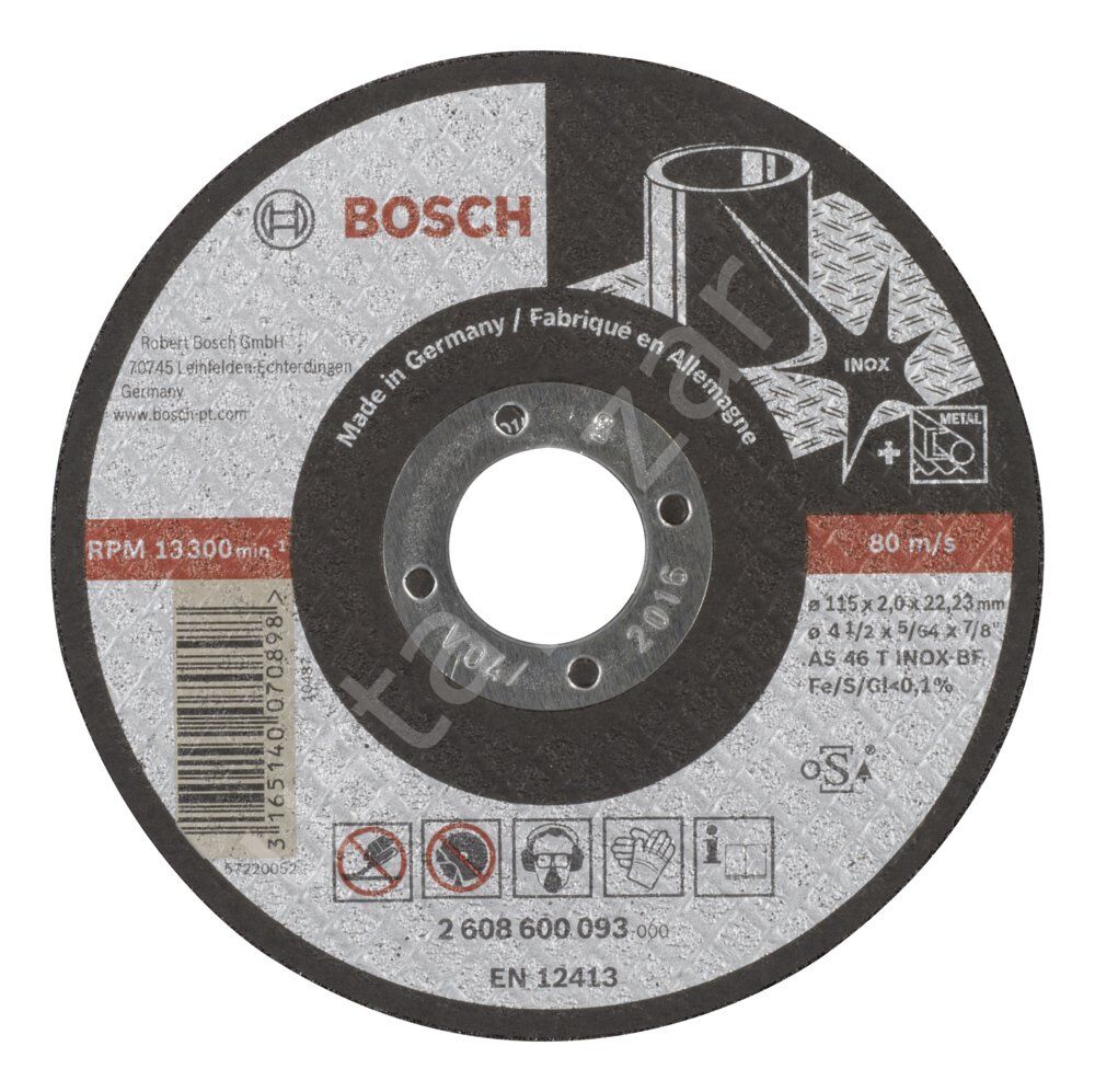 i Düz Inox (Paslanmaz Çelik) Kesme Diski (Taş) 2608600093