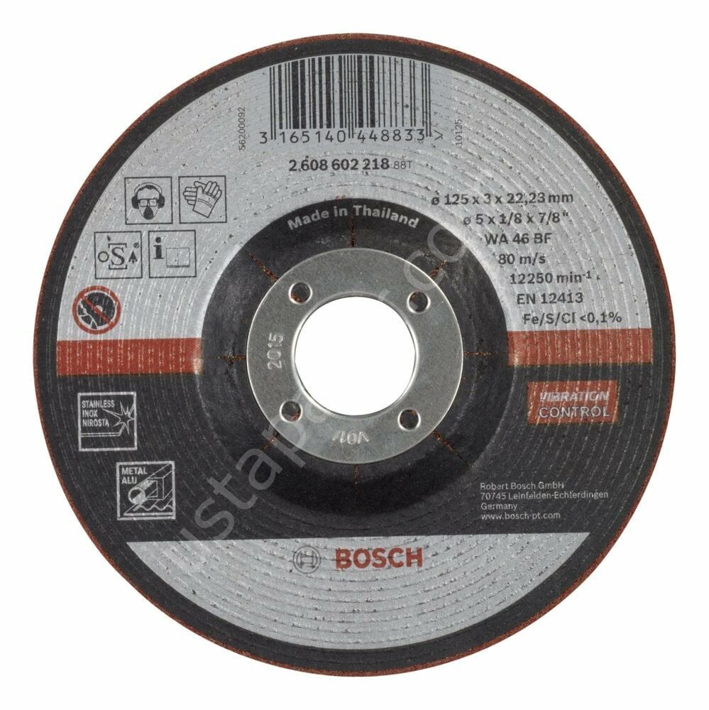 Bosch - 125*3,0 mm Yarı Esnek Inox (Paslanmaz Çelik) Taşlama Diski 2608602218