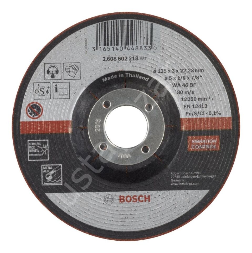 Bosch - 125*3,0 mm Yarı Esnek Inox (Paslanmaz Çelik) Taşlama Diski 2608602218