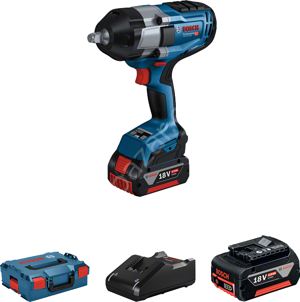 Bosch Professional GDS 18V-1000 (2 x 5.0 Ah; L-Boxx) Akülü Darbeli Somun Sıkma Makinesi 06019J8304