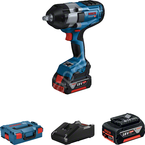 Bosch Professional GDS 18V-1000 (2 x 5.0 Ah; L-Boxx) Akülü Darbeli Somun Sıkma Makinesi 06019J8304