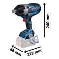 Bosch Professional GDS 18V-1050 H (Solo) Akülü Darbeli Somun Sıkma Makinesi 06019J8500