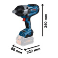 Bosch Professional GDS 18V-1050 H Çift Akülü 8 Ah Somun Sıkma Makinesi 06019J8502