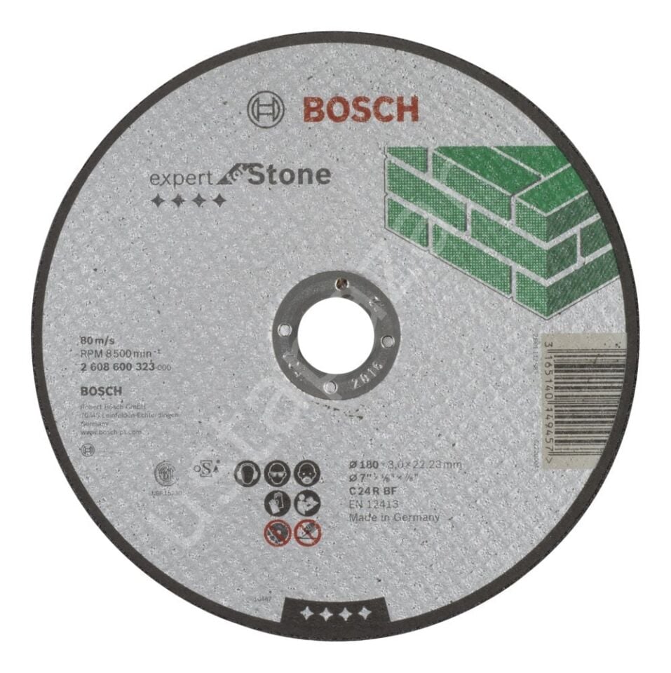 Bosch - 180*3,0 mm Expert Serisi Düz Taş Kesme Diski (Taş) 2608600323