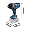 Bosch Professional GDS 18V-1050 H Çift Akülü 5 Ah Somun Sıkma Makinesi 06019J8522