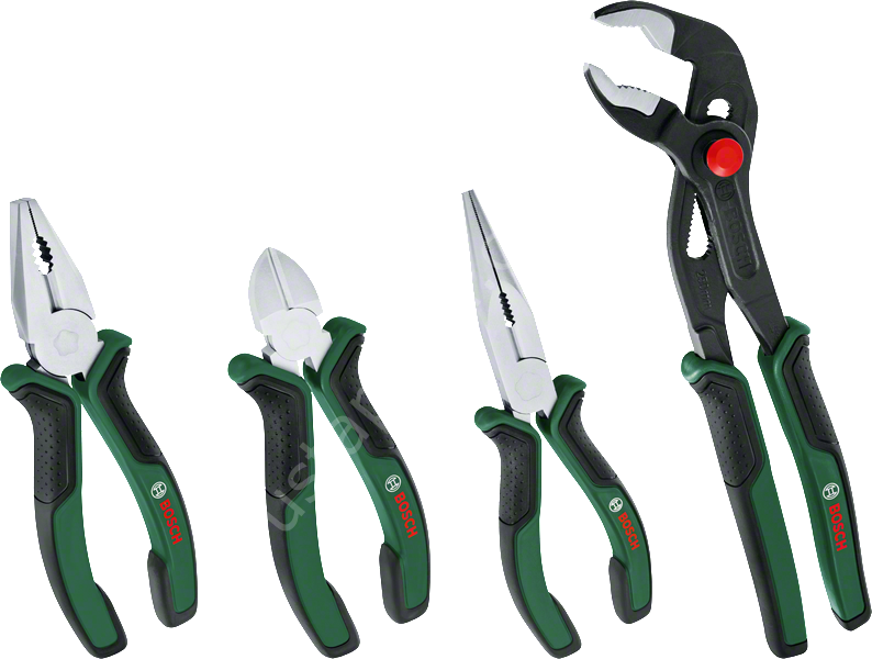 Bosch Pense Seti 4 Parça (Kargaburun, Yan Keski, Pense, Boru Anahtarı) 1600A02W7K
