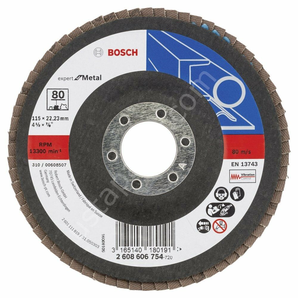 Bosch - 115 mm 80 Kum Expert Serisi Metal Flap Disk 2608606754