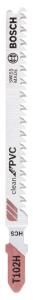 Bosch - Temiz Kesim Serisi PVC İçin T 102 H Dekupaj Testeresi Bıçağı - 5'Li Paket 2608667446