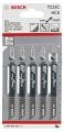 Bosch - Ekonomik Seri Ahşap İçin T 111 C Dekupaj Testeresi Bıçağı - 5'Li Paket 2608630033