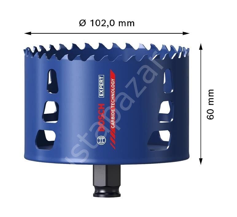 Bosch 102 mm Expert Sert Malzemeler Için Panç 2608900439