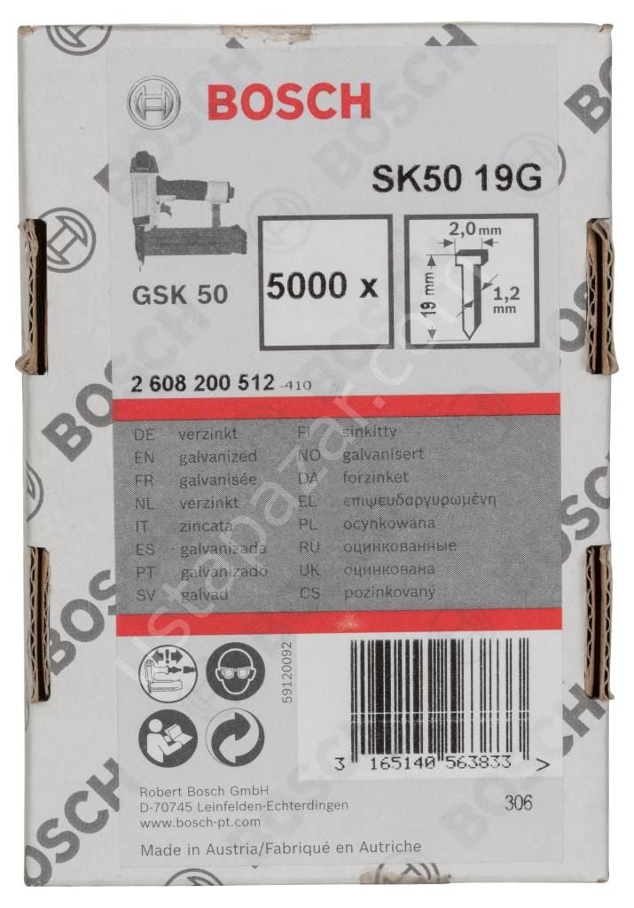 Bosch - GSK 50 Çivisi  19 mm 5000li 2608200512