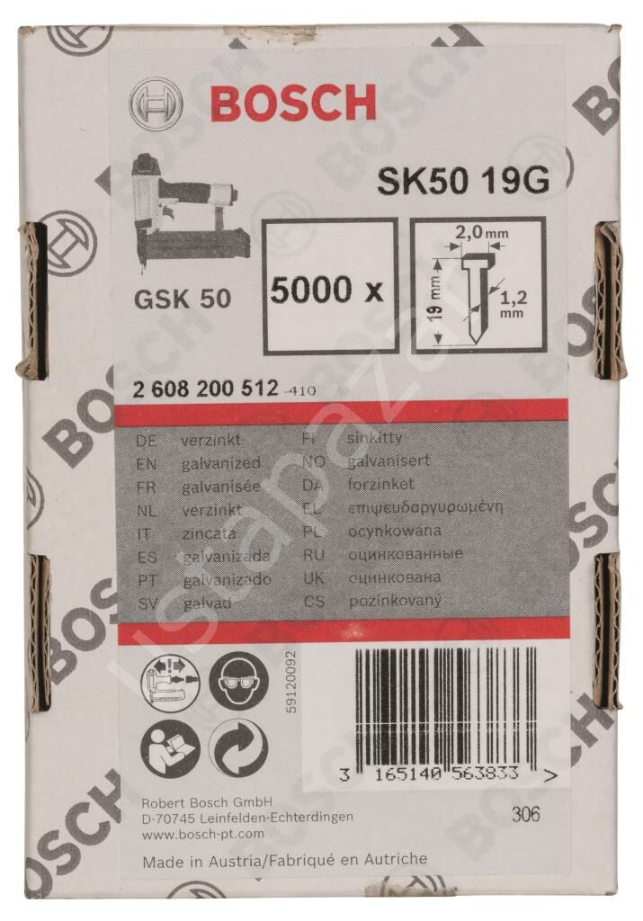 Bosch - GSK 50 Çivisi  19 mm 5000li 2608200512
