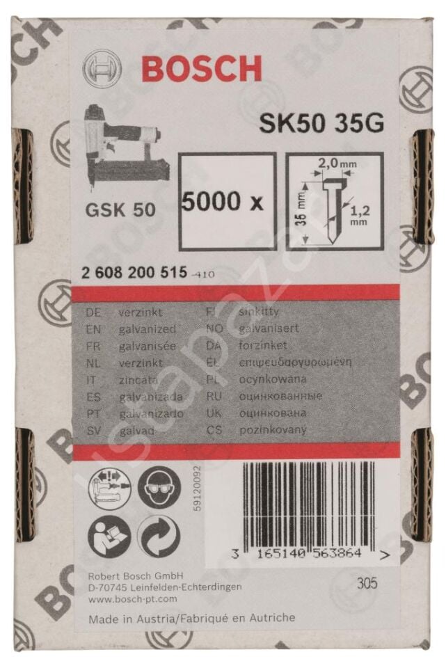 Bosch - GSK 50 Çivisi  35 mm 5000li 2608200515