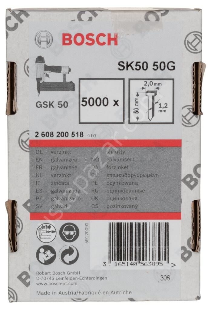 Bosch - GSK 50 Çivisi  50 mm 5000li 2608200518