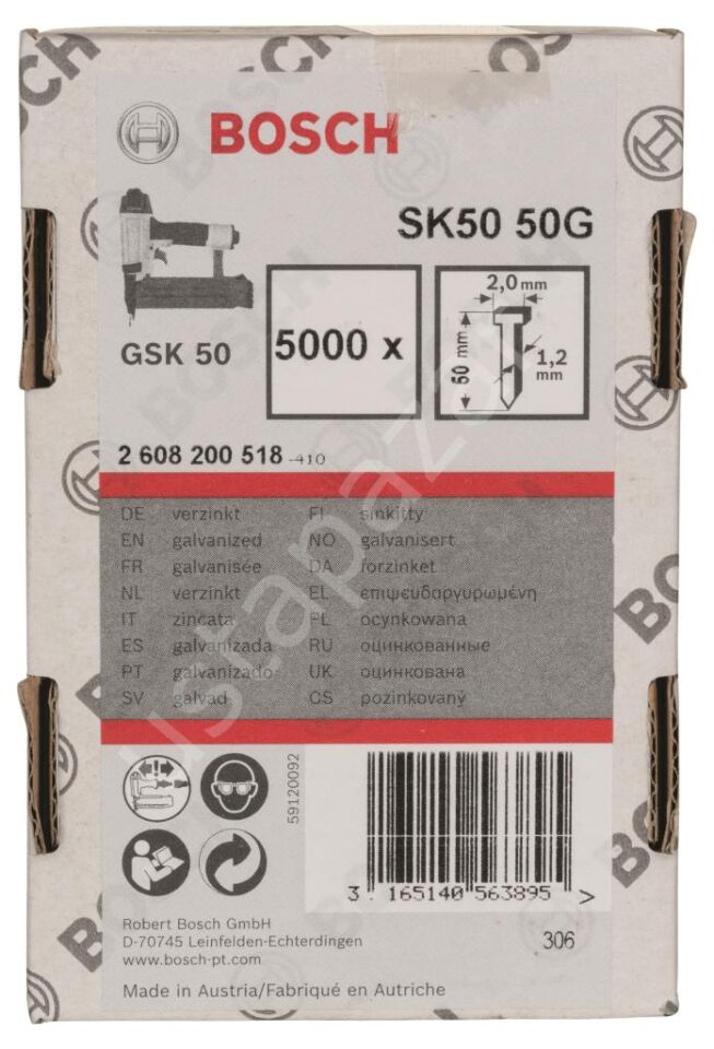 Bosch - GSK 50 Çivisi  50 mm 5000li 2608200518